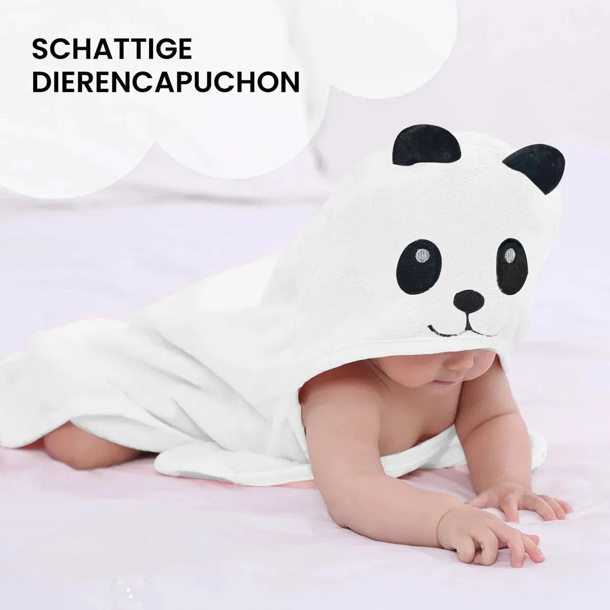 Panda Multifunctionele Baby Fleece deken met capuchon – Wikkeldeken – Deken 75x100 cm