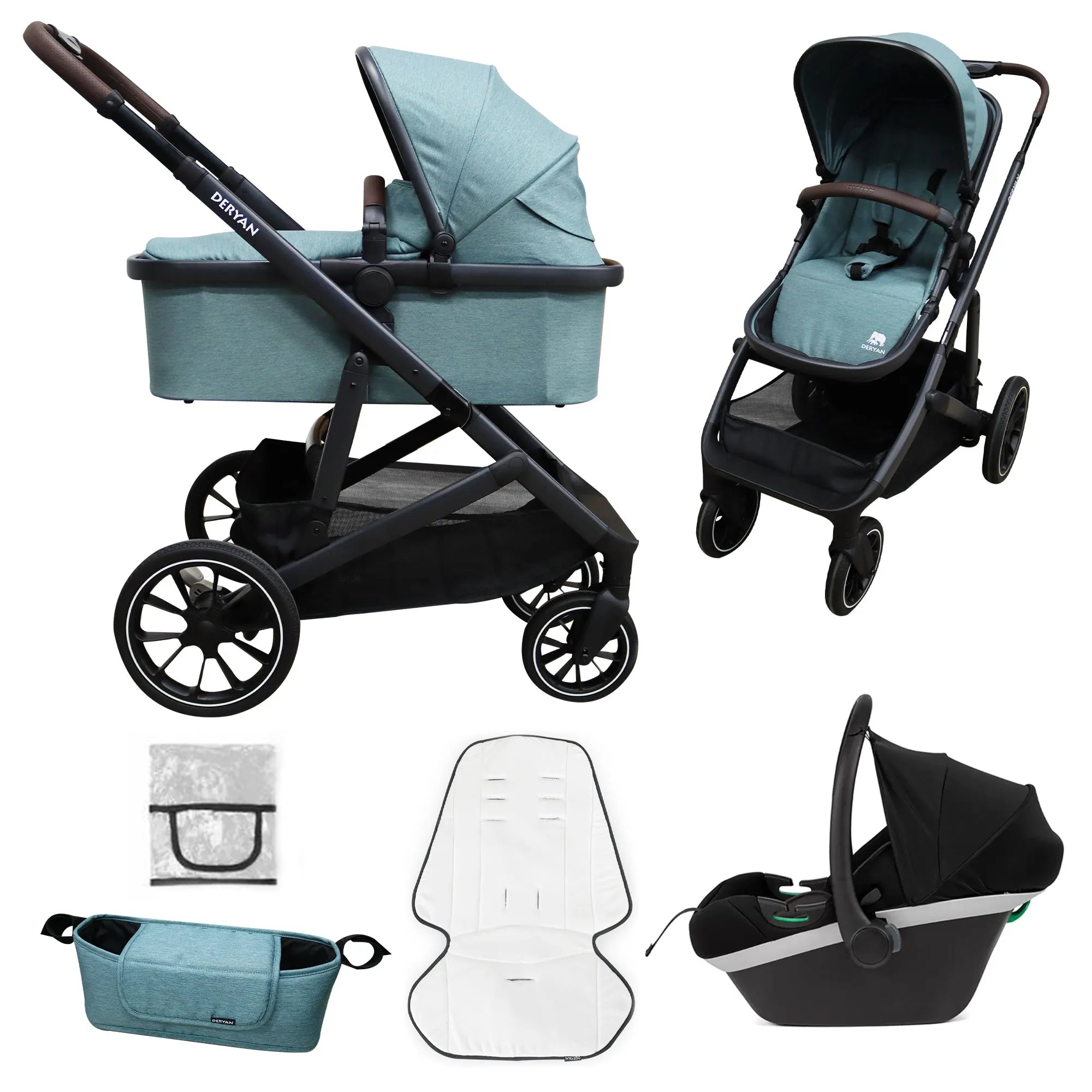 EVY V2 Kinderwagen 3 in 1 Groen