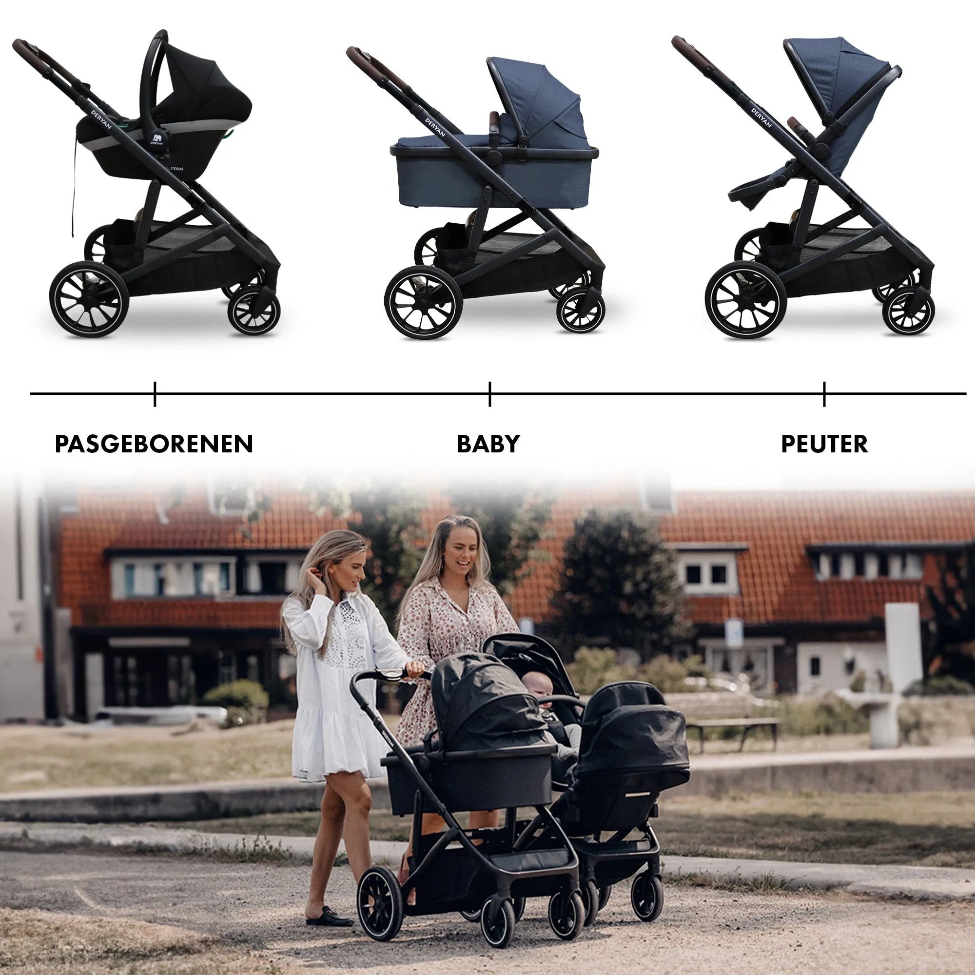 EVY V2 Kinderwagen 3 in 1 Navy