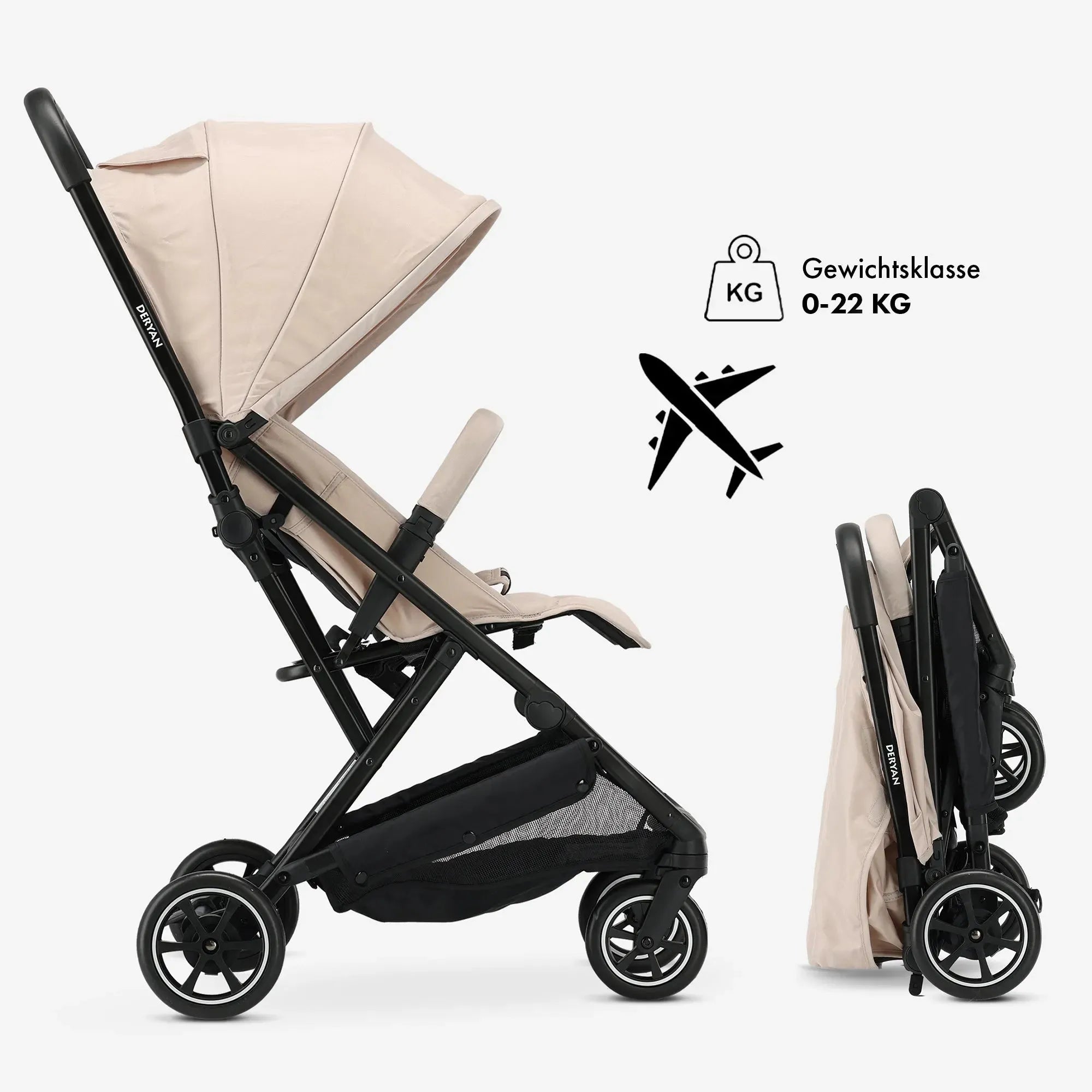 Luxe Easy Lightweight Buggy Taupe