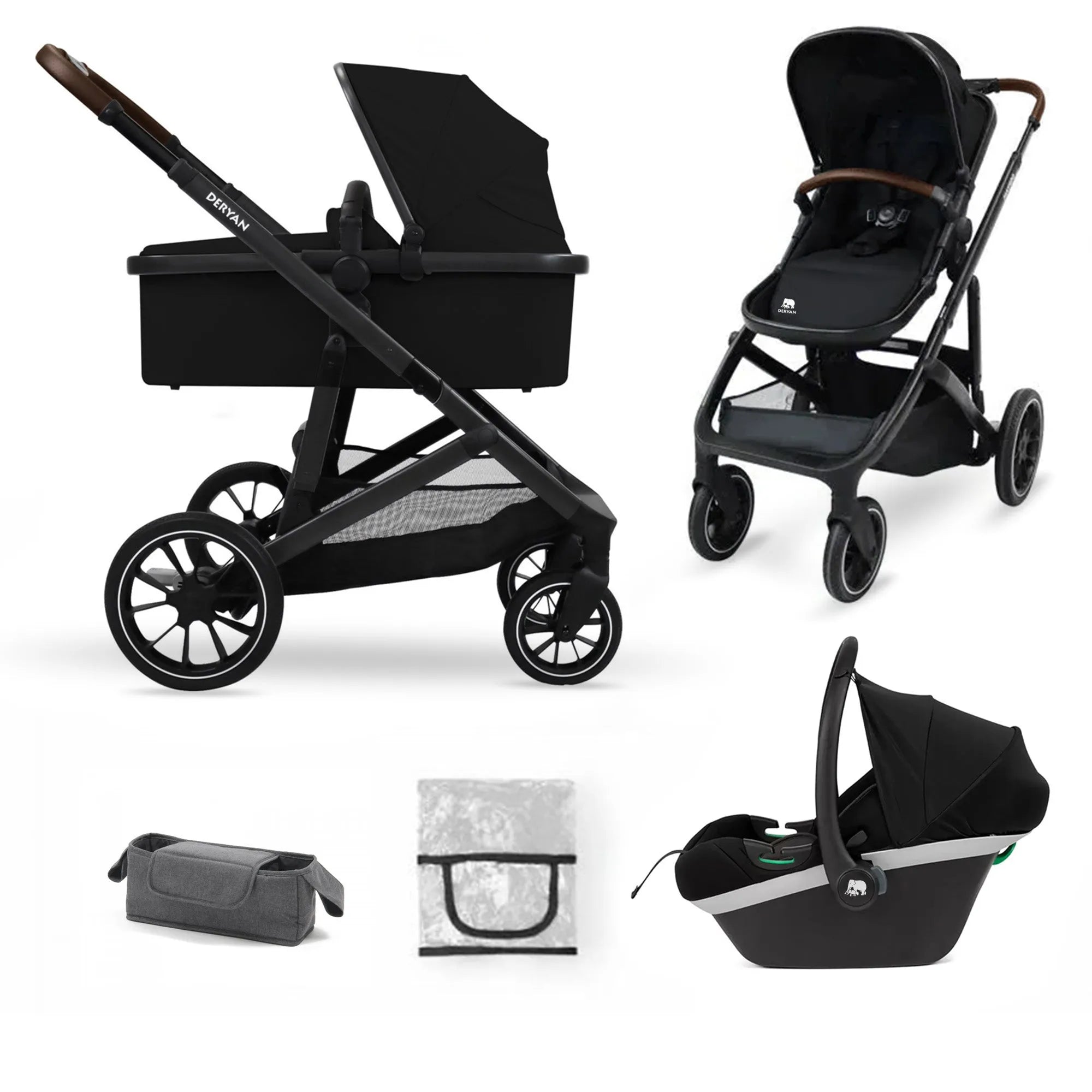 EVY V2 Kinderwagen 3 in 1 Zwart