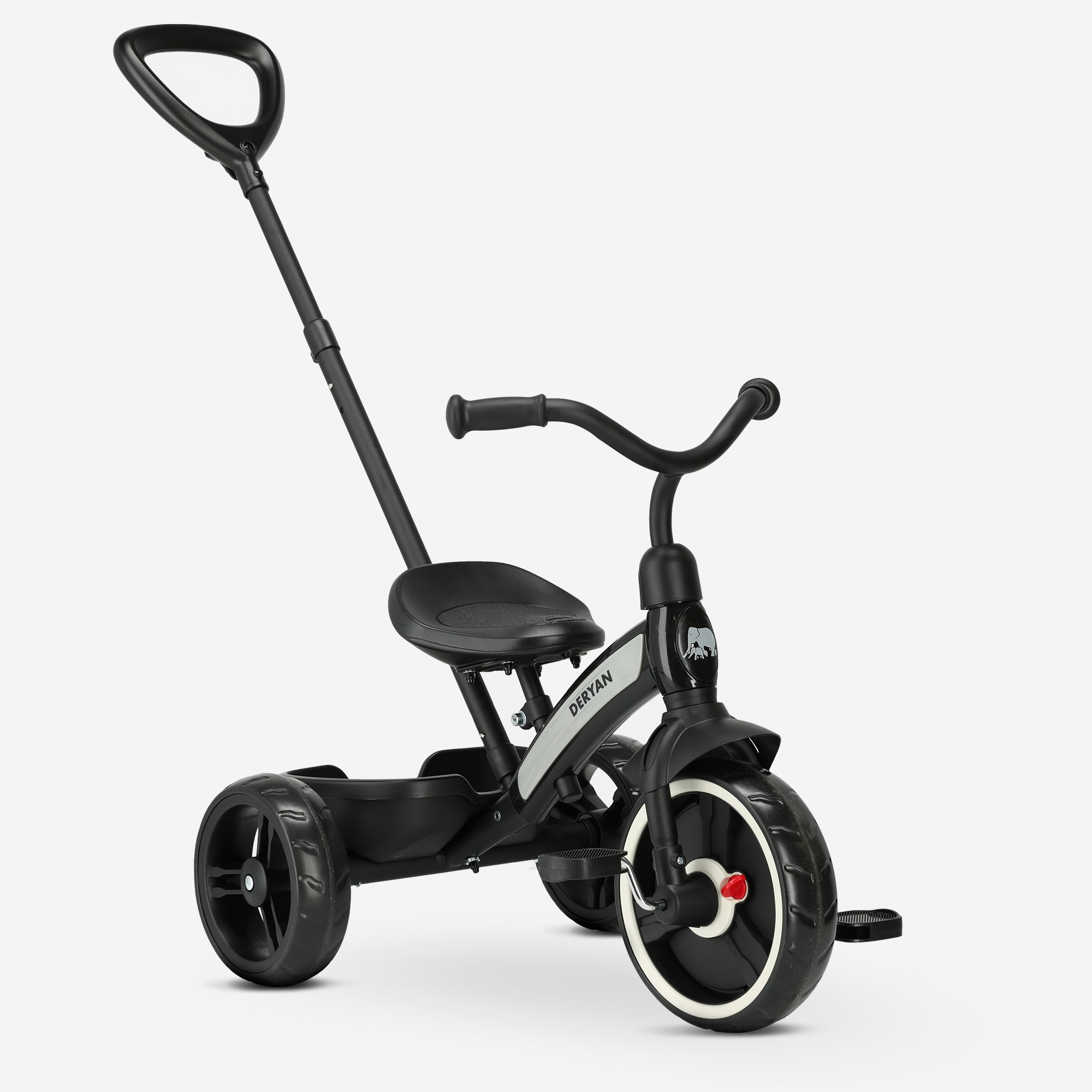 Tricycle with push bar