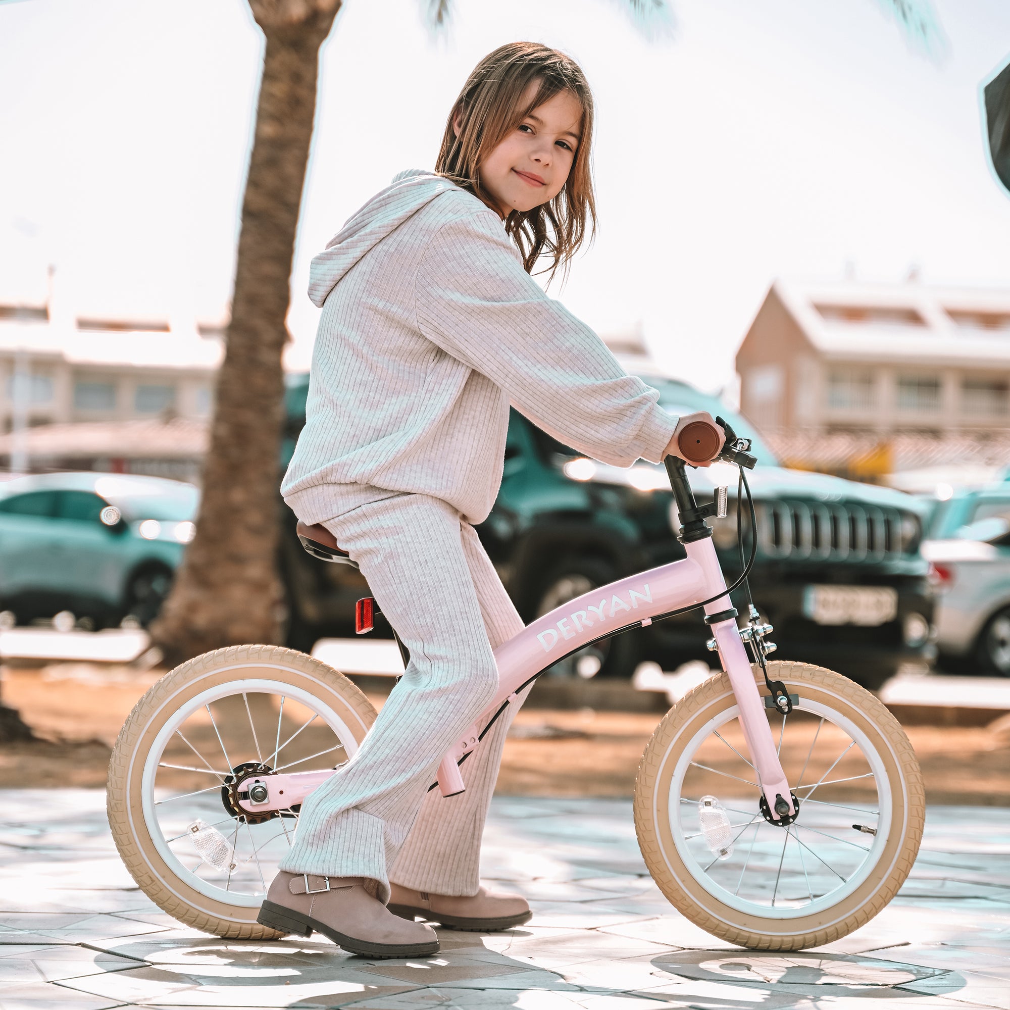 Luxury Children's bike 14 inch - 3 in 1 - balance bike - Pink