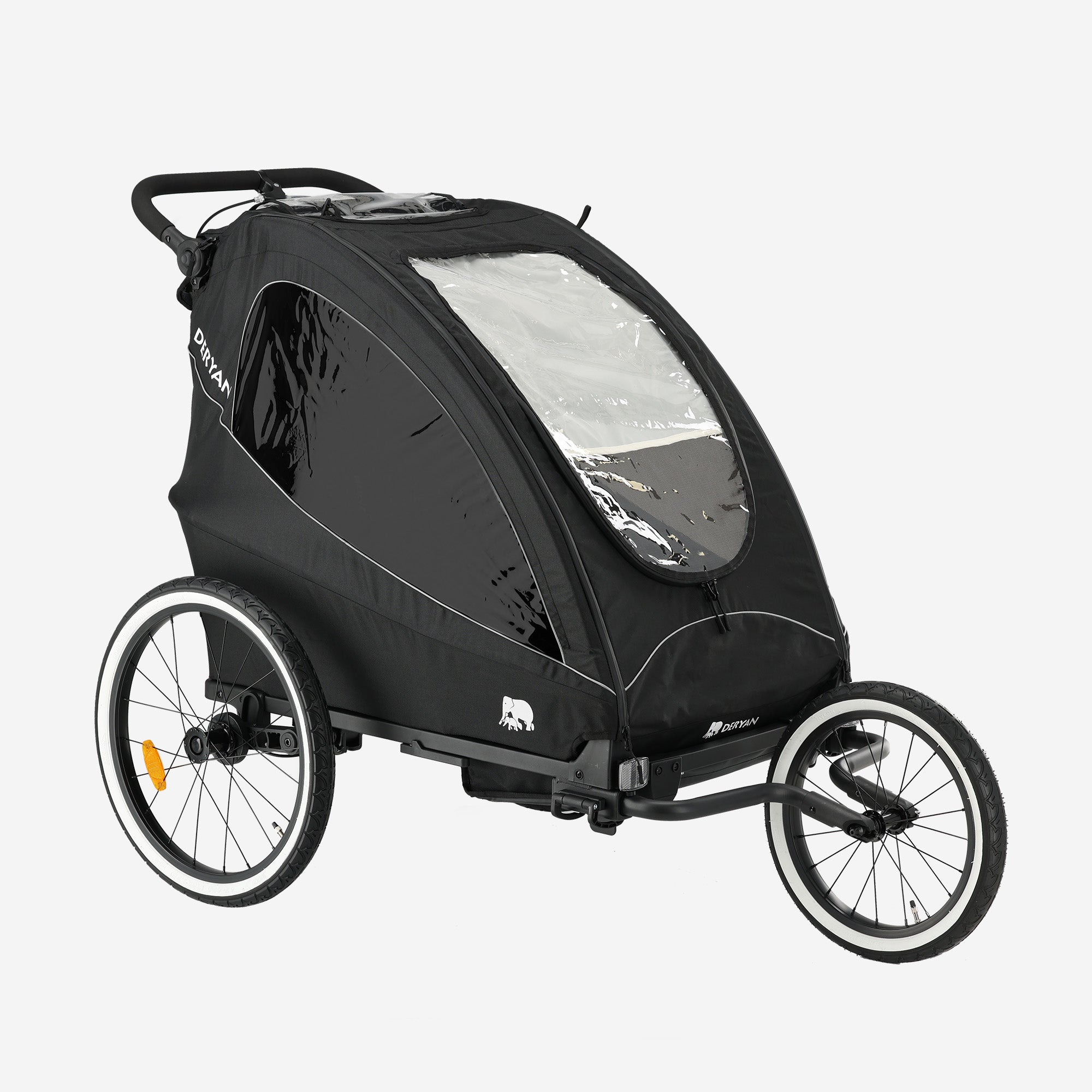 Fietskar - Wandelwagen - Hardloopkinderwagen Zwart