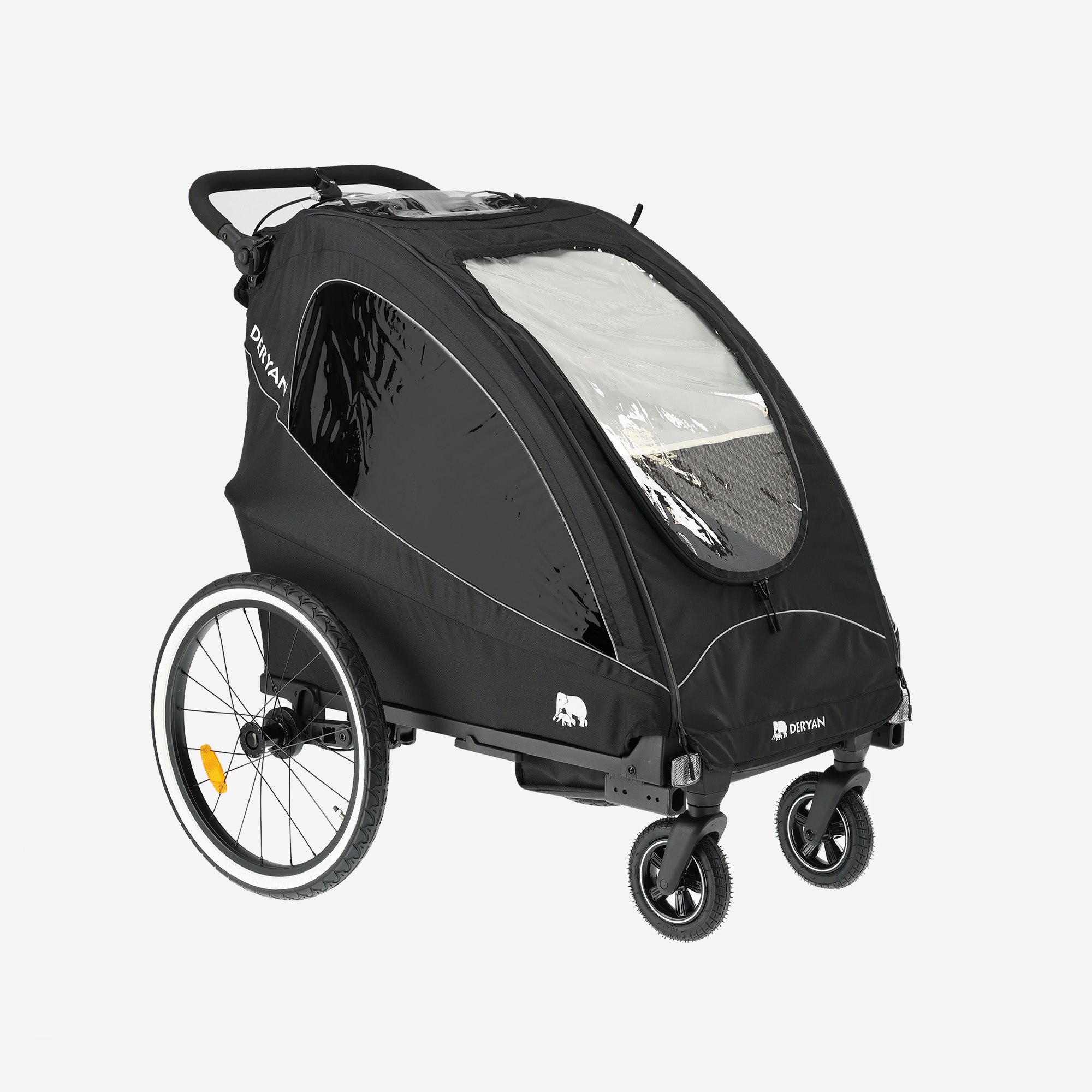 Fietskar - Wandelwagen - Hardloopkinderwagen Zwart