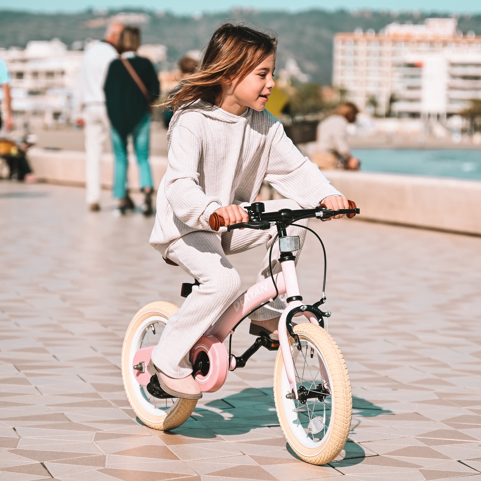 Luxe Kinderfiets 12 inch - 3 in 1 - loopfiets Roze