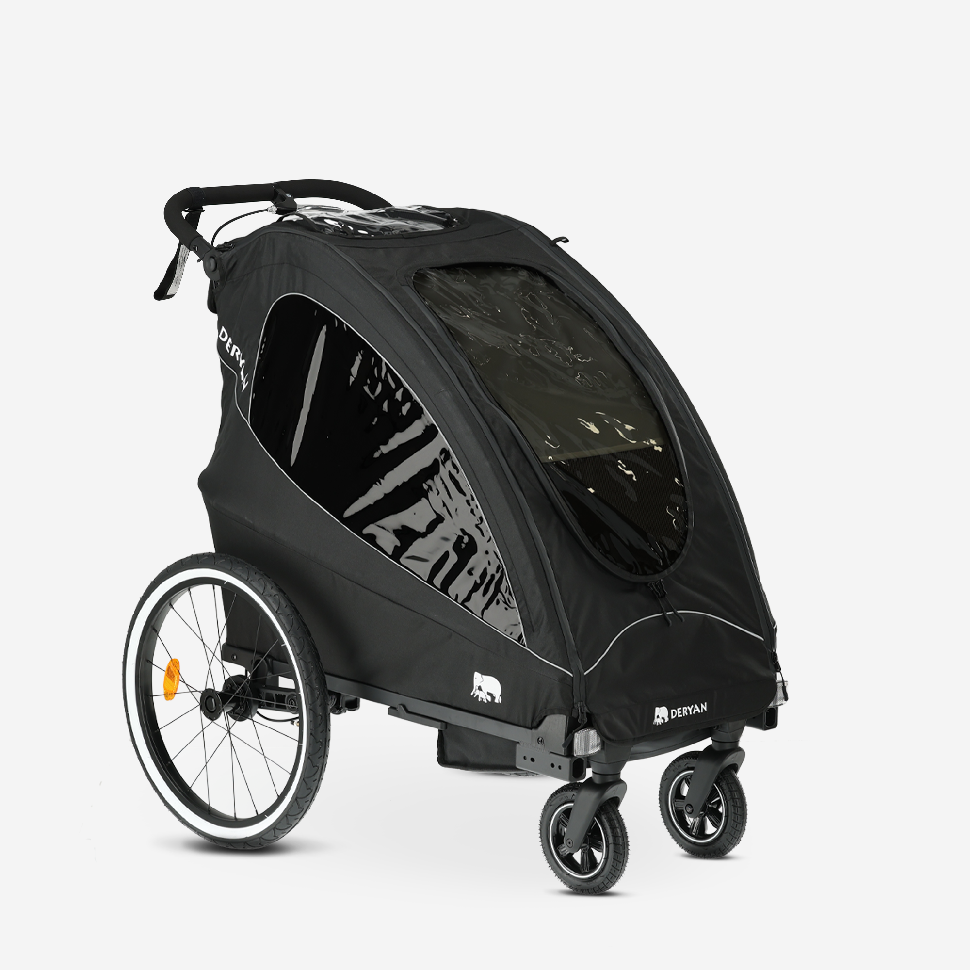 Luxury Bicycle Trailer - bike trailer and stroller and running stroller - 1 person