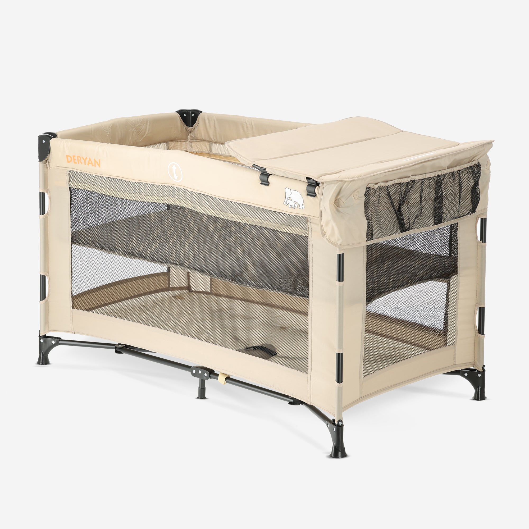 Cama de camping de lujo Crema