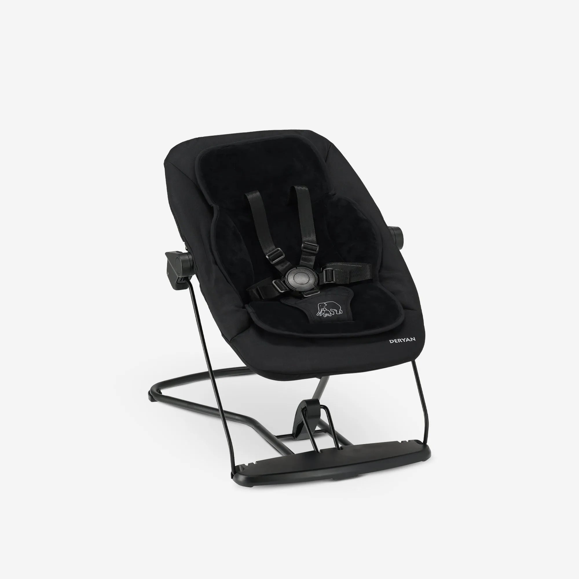 Curve High Chair Set Complete - Includes bouncer & insert cushion - Black