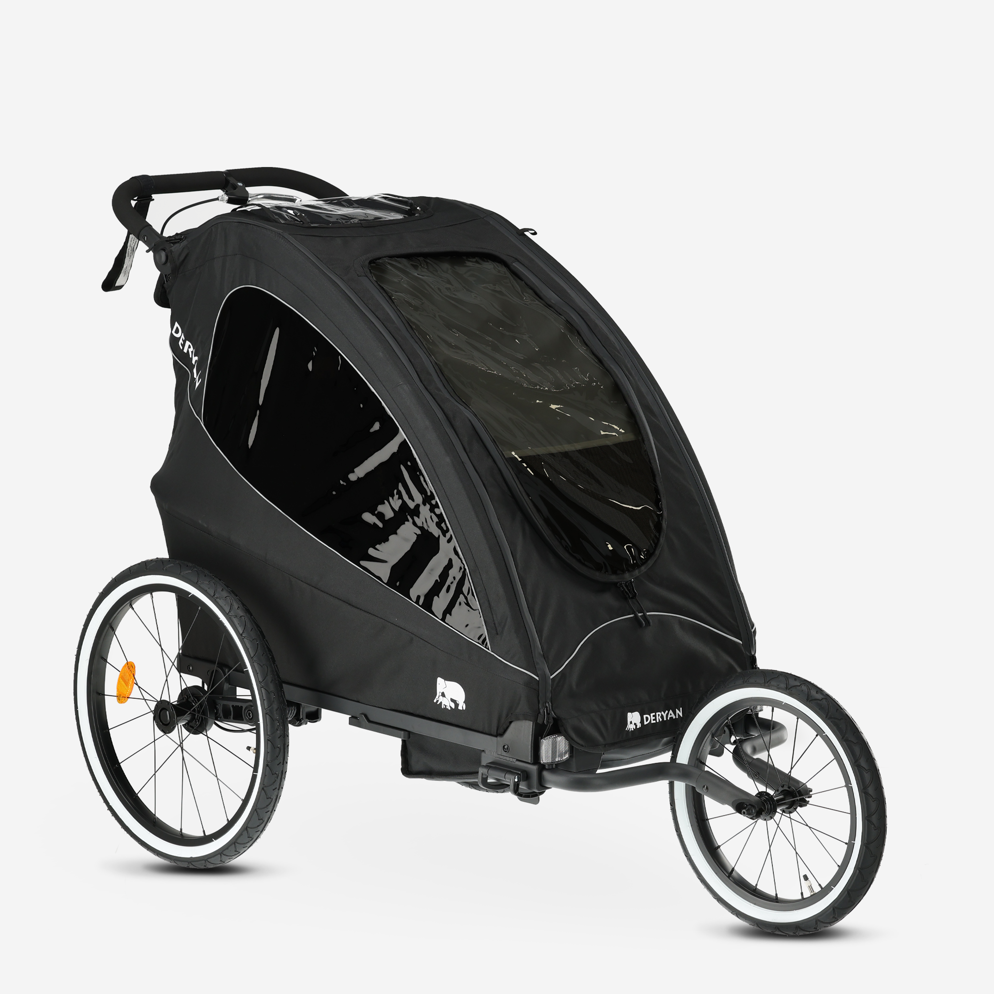 Luxury Bicycle Trailer - bike trailer and stroller and running stroller - 1 person