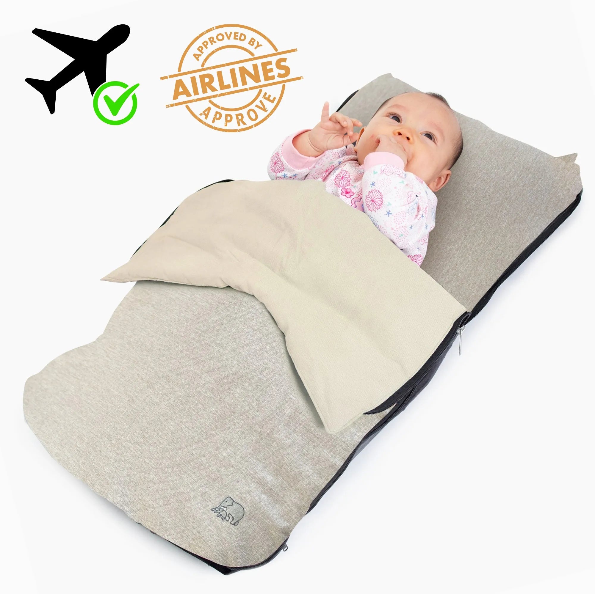 AirTraveller Airplane Cot - Cream