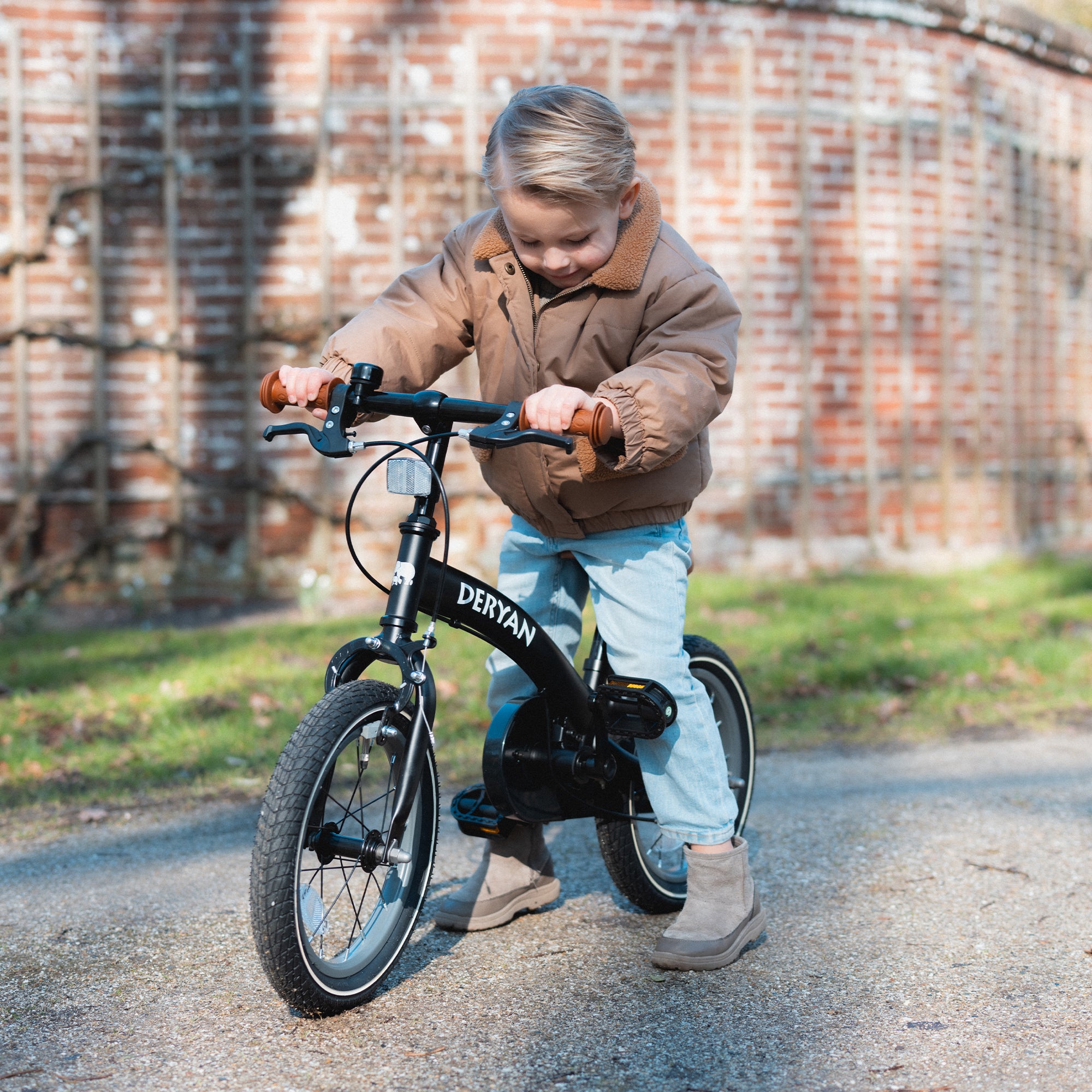 Luxury Children's bike 12 inch - 3 in 1 - balance bike Black