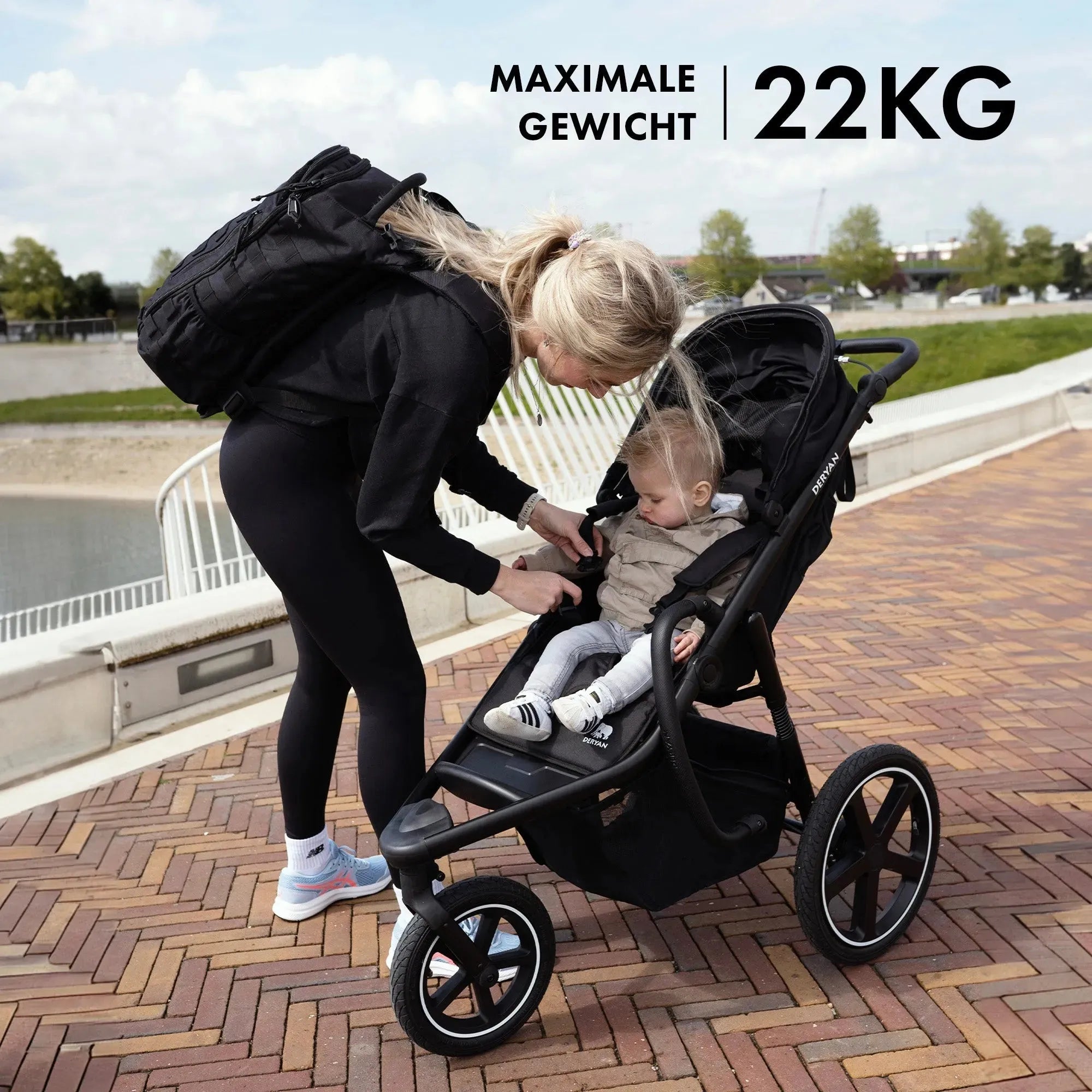 Bolt Hardloop Kinderwagen Creme