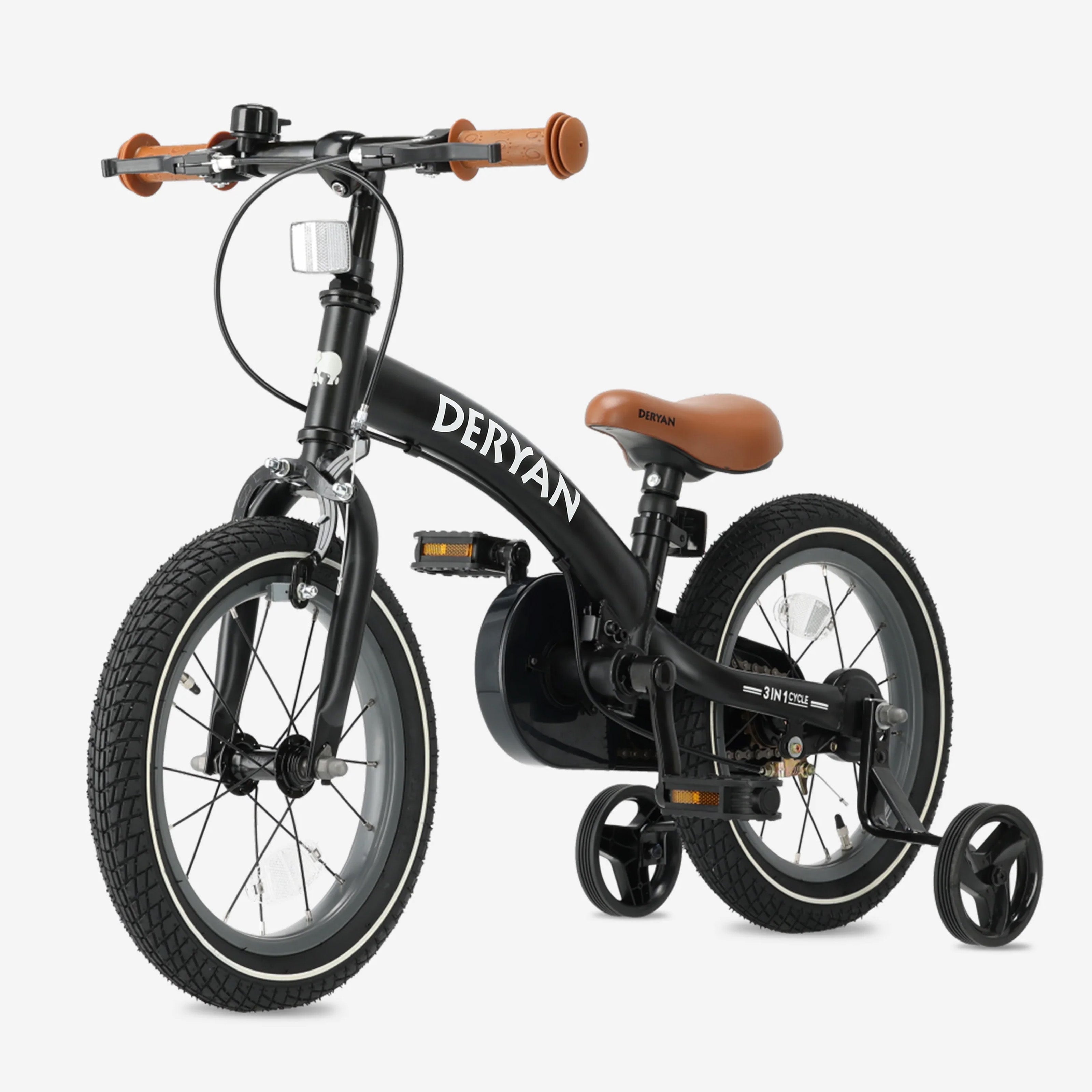 Bicicleta infantil de luxo 14 polegadas - 3 em 1 - bicicleta de equilíbrio